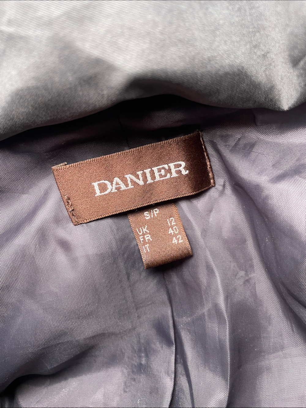 DANIER - Jacket Women's Grey Belted Puffer Jacket with Sculpted Collar - Winter - Picture 3 of 10
